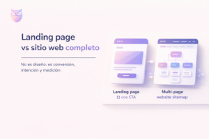 Landing page vs sitio web completo: la pregunta no es cuál, sino para qué estás perdiendo dinero